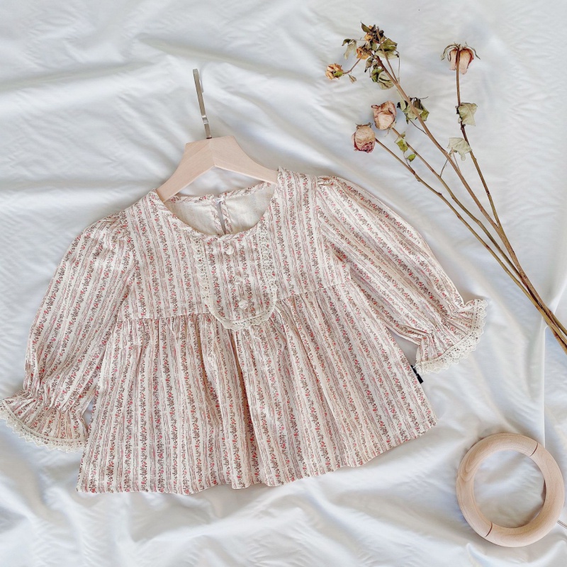 Áo Sơ Mi Phong Cách Phương Tây Thời Trang Mùa Thu Dành Cho Bé Gái