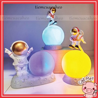 (Có sẵn tại HCM,ship hỏa tốc 2h nhận) Đèn ngủ led Phi Hành Gia kèm Mặt Trăng 8cm hot trend tiktok