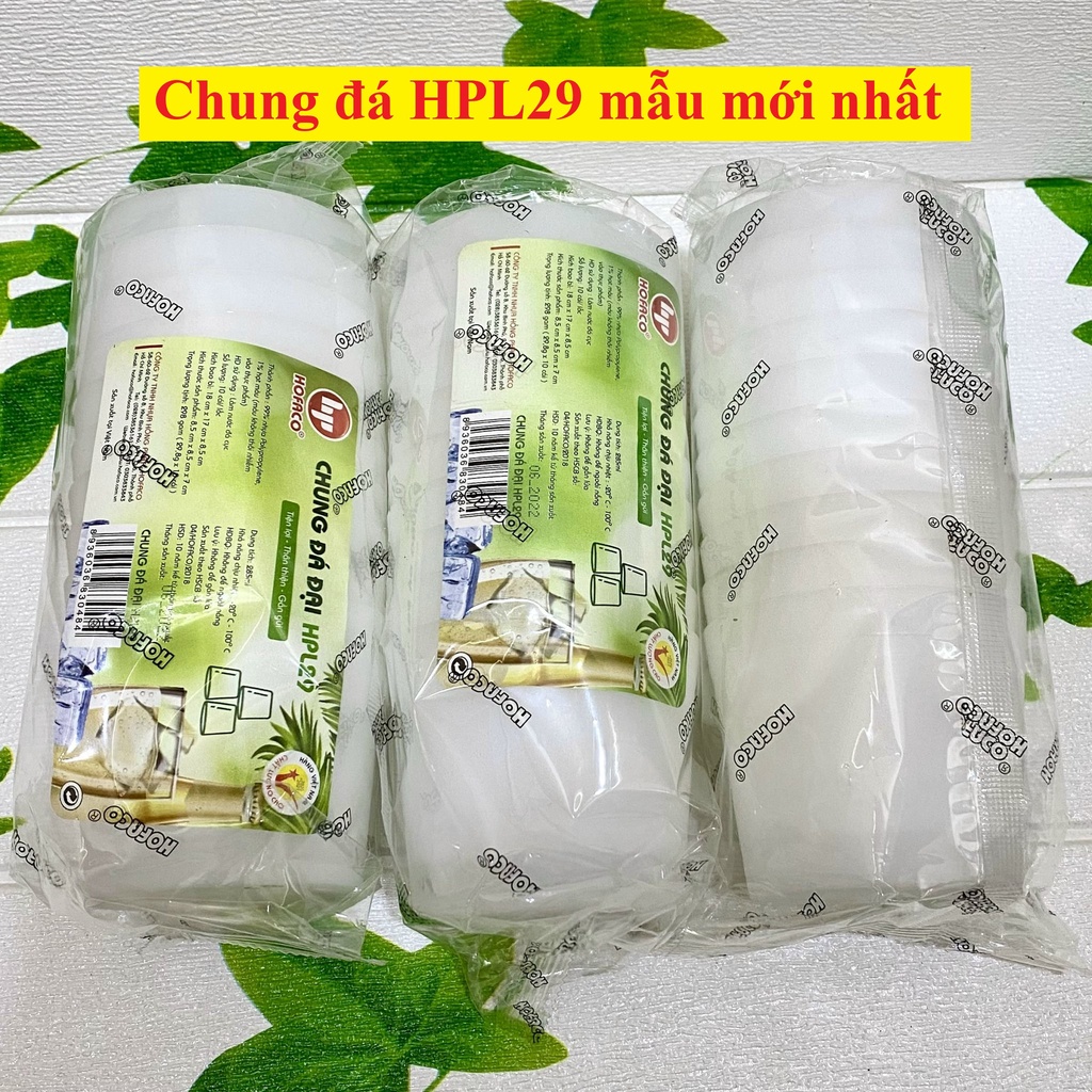 Chung làm đá bằng nhựa Hofaco – CHUNG ĐÁ ĐẠI HPL29 – Lốc 10 chung nhựa đại làm đá an toàn, tiện lợi, cao cấp