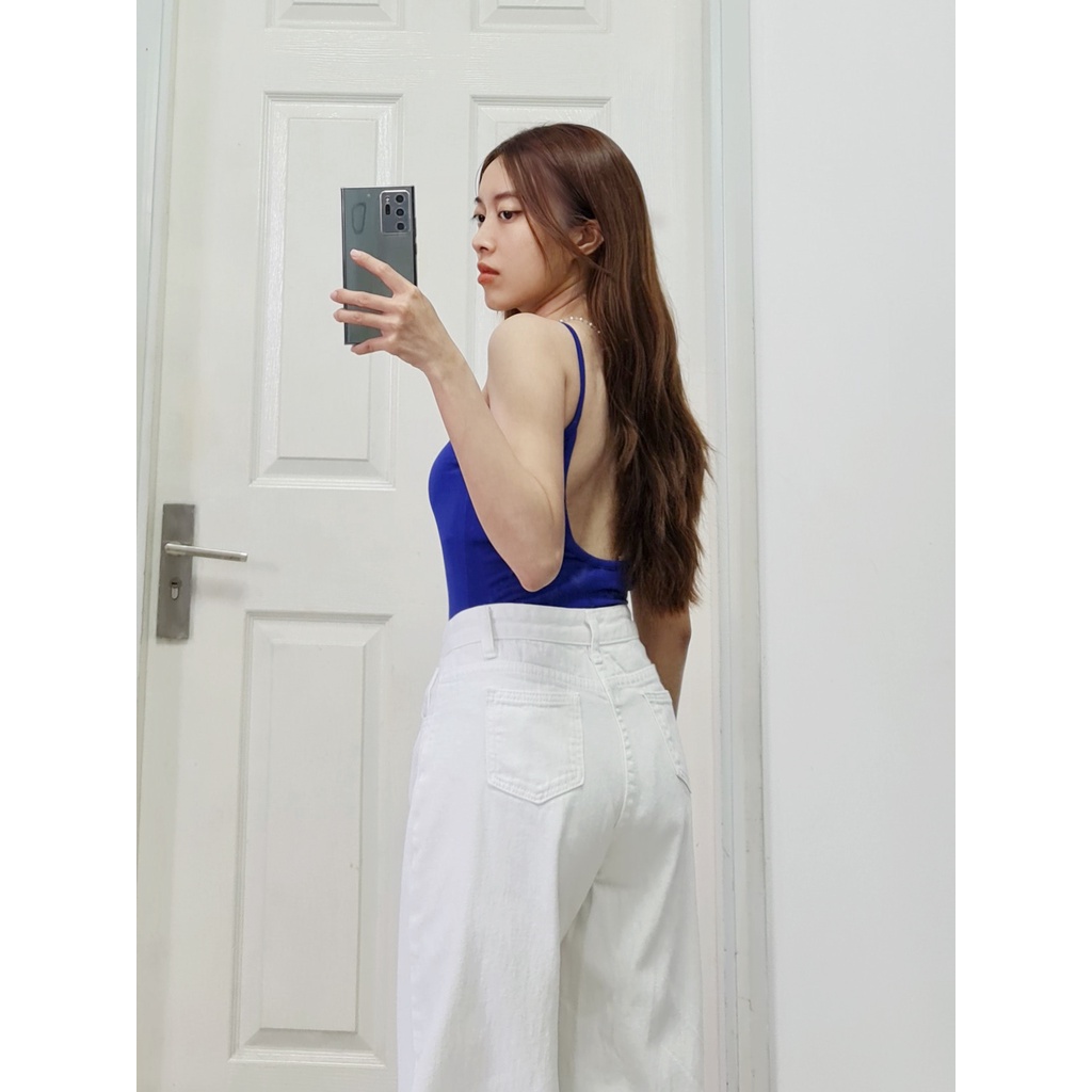Q10033 - Bodysuit thun 2 dây F21 trơn