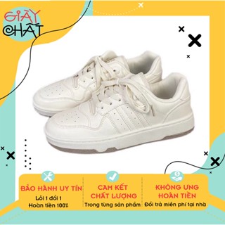 Giày thể thao nữ chất da mềm dáng basic, Giày  Nữ Ulzzang BÁNH MÌ Trending HOT nhất hiện nay phù hợp đi làm đi chơi