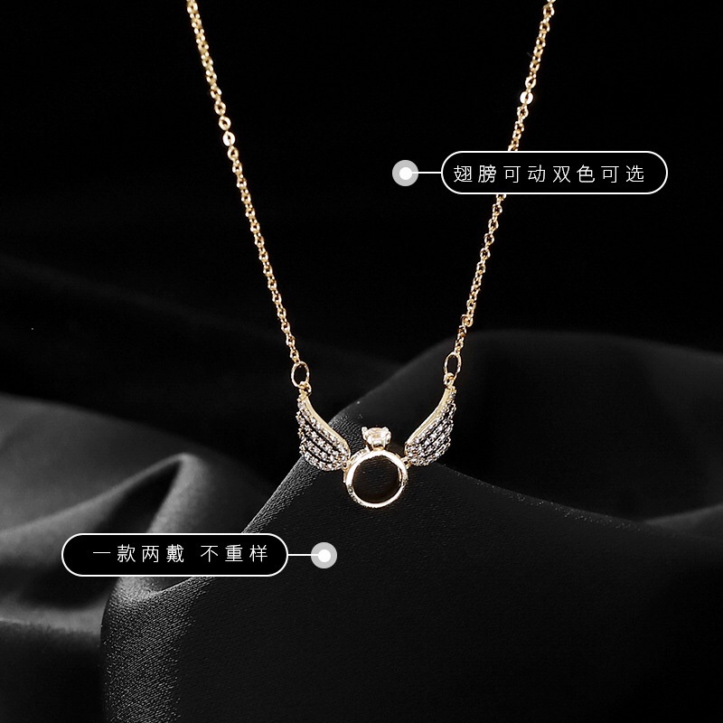 Vòng cổ Hình Đôi Cánh Thiên Thần Thiết Kế Xinh Xắn Thời Trang Dành Cho Nữ