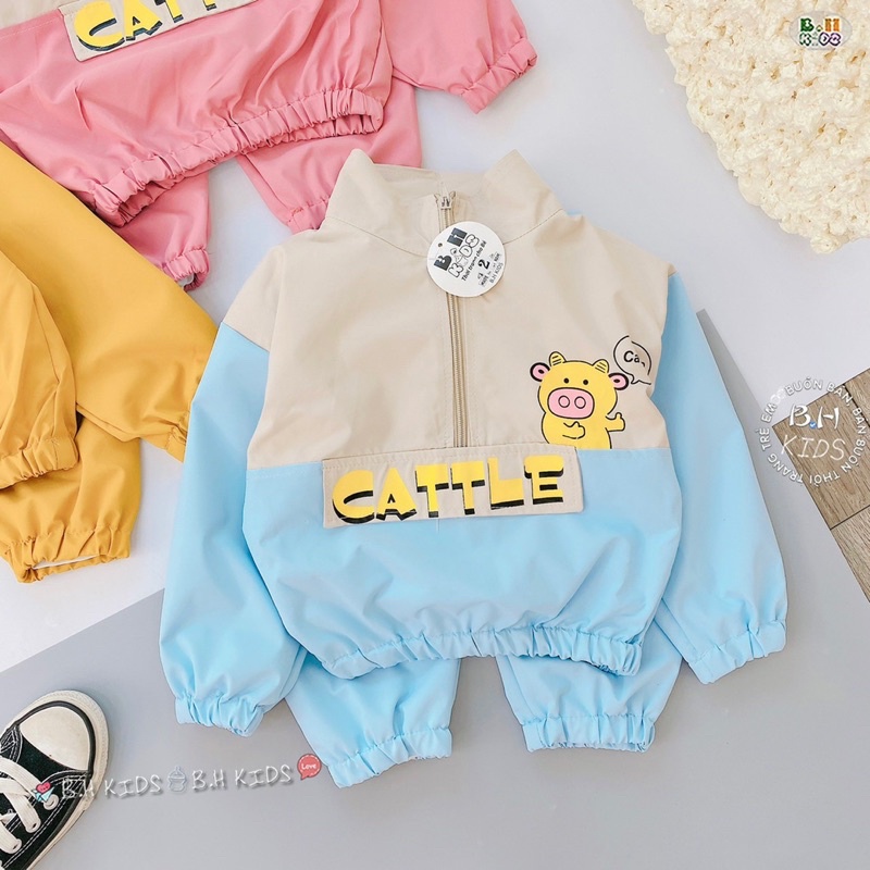 Bộ quần áo , bộ gió thể thao kiểu dáng cute cho bé trai bé gái 10-20kg