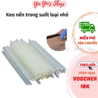 Keo nến Silicon trong suốt loại nhỏ cao cấp dùng cho súng bắn keo đường kính 7mm dài 26cm, siêu dính bền chắc