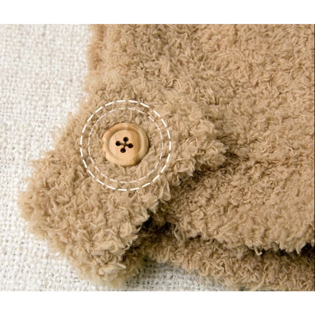 Mũ Len Lông Cừu Tai Thỏ Dài Cho Bé Siêu Xinh Mềm Mịn