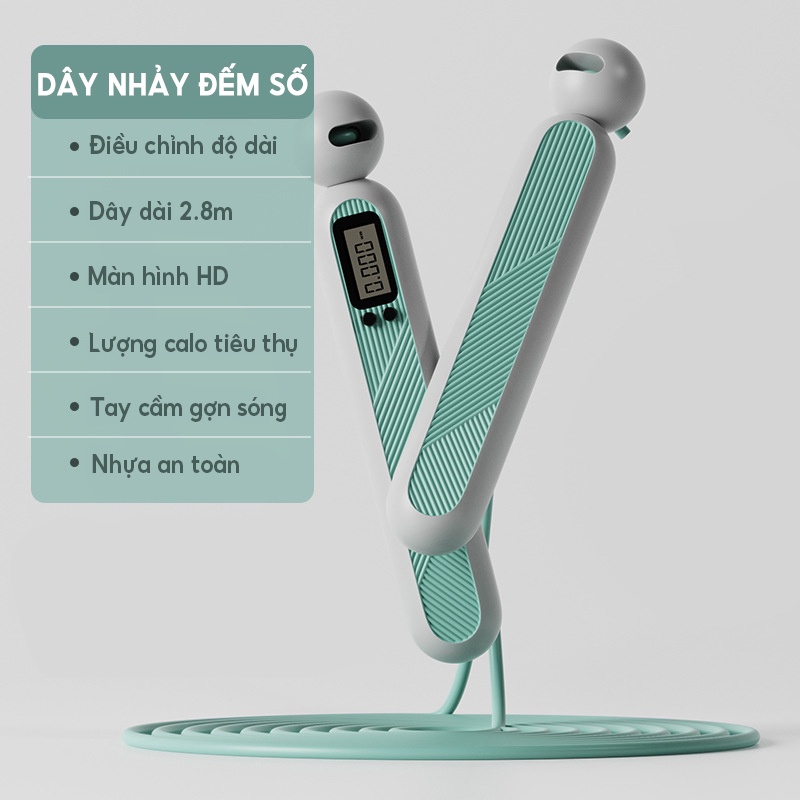 Dây Nhảy Thể Lực, Không Dây Đếm Số Tập Thể Dục Thể Thao Giảm Cân Cao Cấp 2,8m Nhiều Màu Topbody