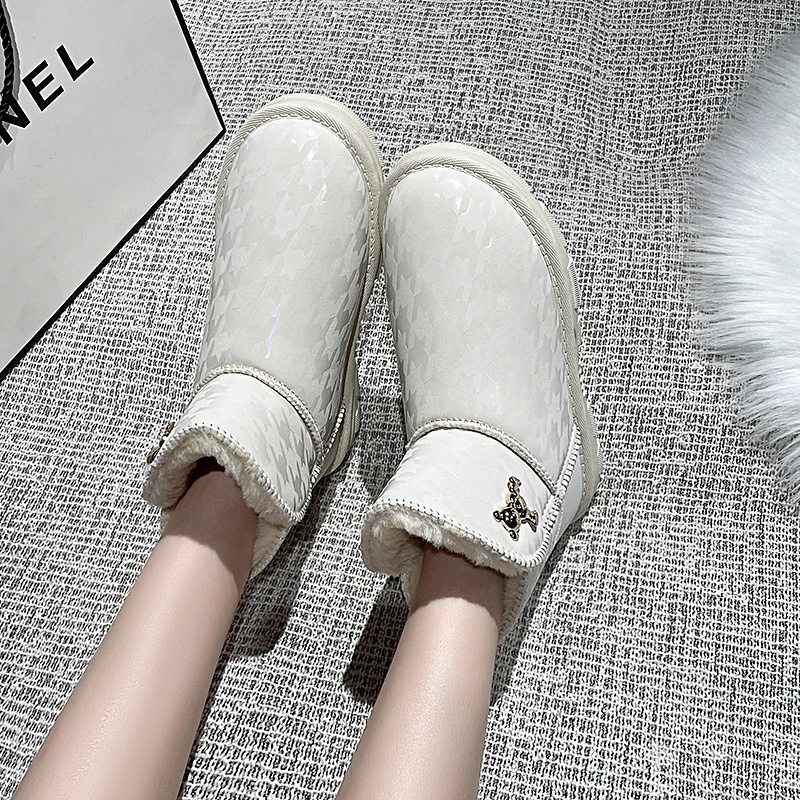 Giày Bốt Đi Tuyết Chống Trượt Chống Thấm Nước Giữ Ấm Cho Nữ