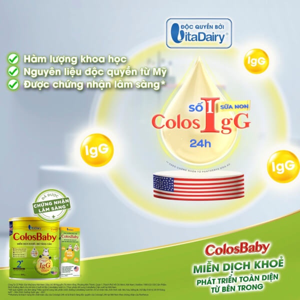 Sữa bột Vitadairy Colosbaby Gold 0+,1+,2+