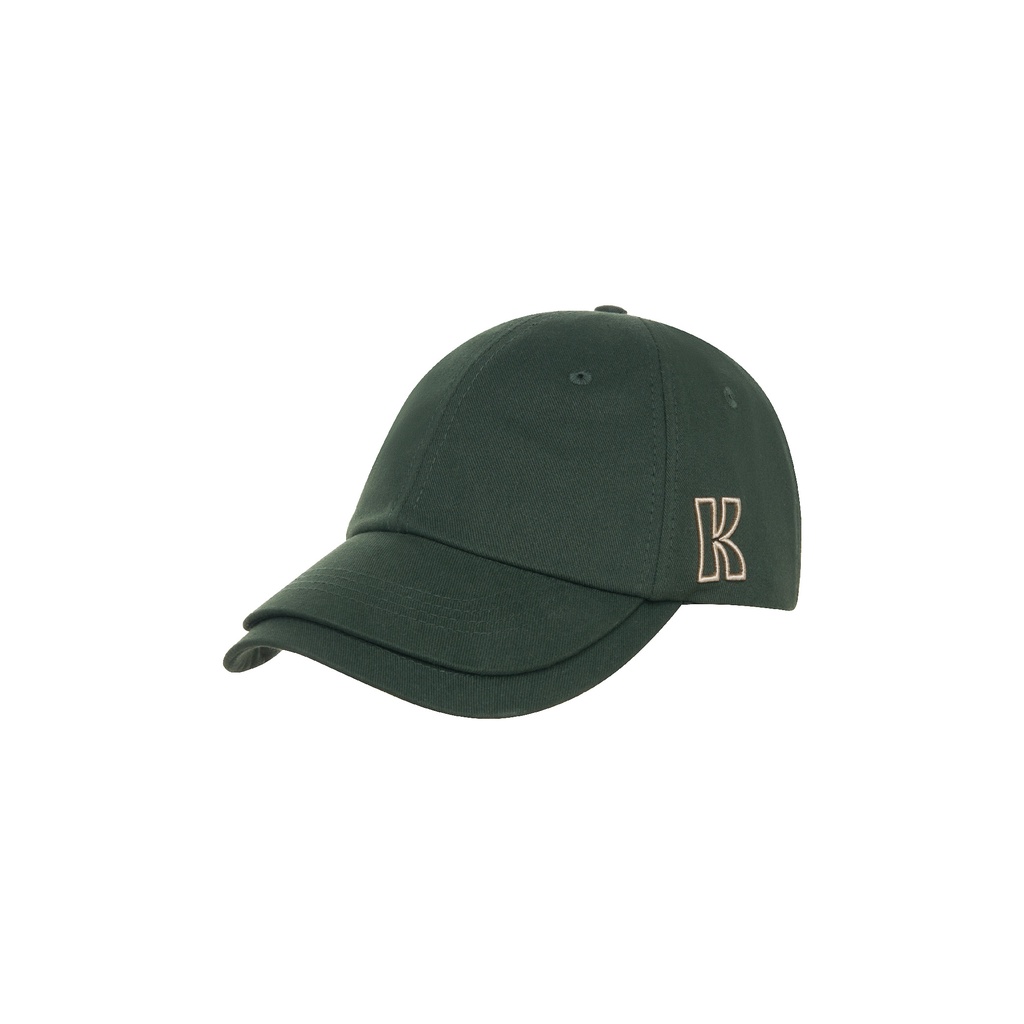 KSOUL Nón Hai Lưỡi K Double - Layer Cap Màu Xanh Lá Vải Khaki