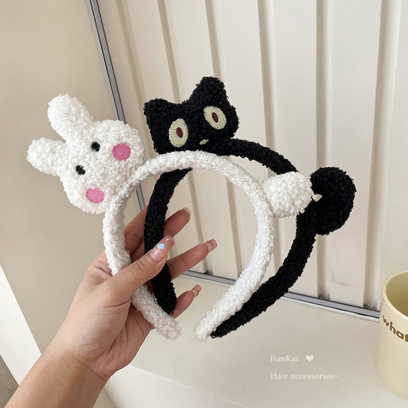 Băng Đô Tai Thỏ Bằng Lông Nhung Dễ Thương Xinh Xắn