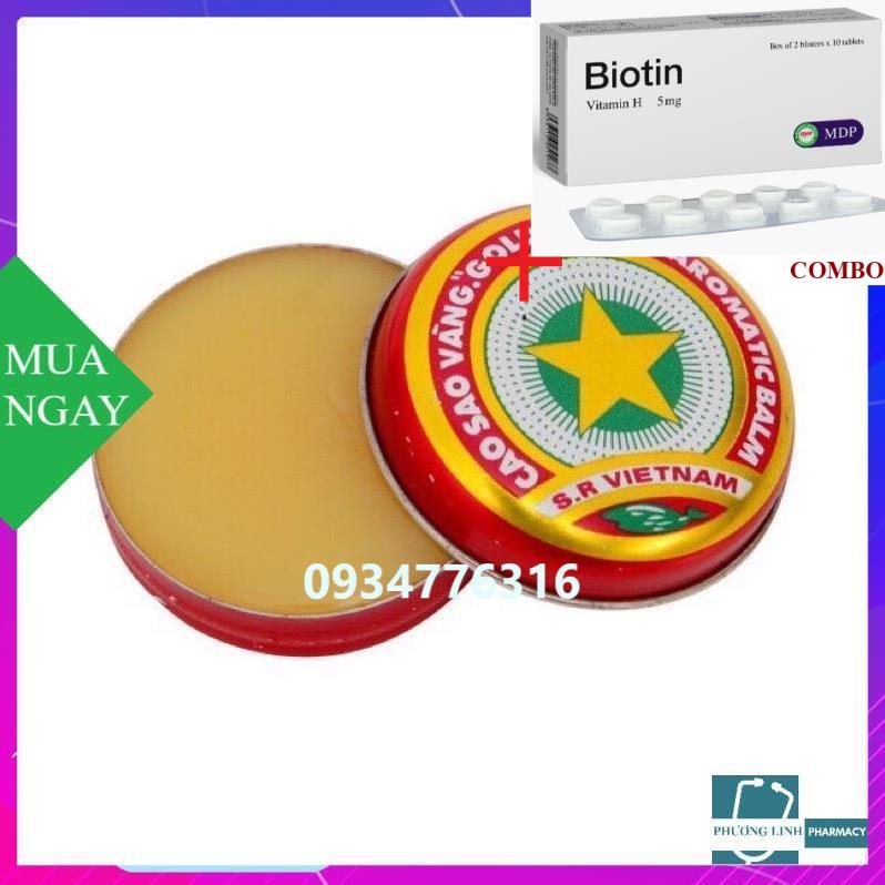 Combo Biotin 5mg+ CAO XOA CÚP VÀNG 10g
