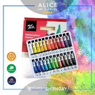 Màu nước mont marte watercolour paints bộ 12 / 18 / 24 tuýp 12ml - color sets