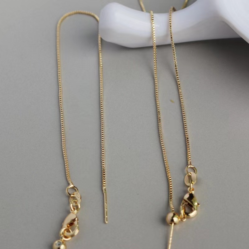 Dây Xích Đồng 14K Mạ Vàng Làm Trang Sức Thủ Công