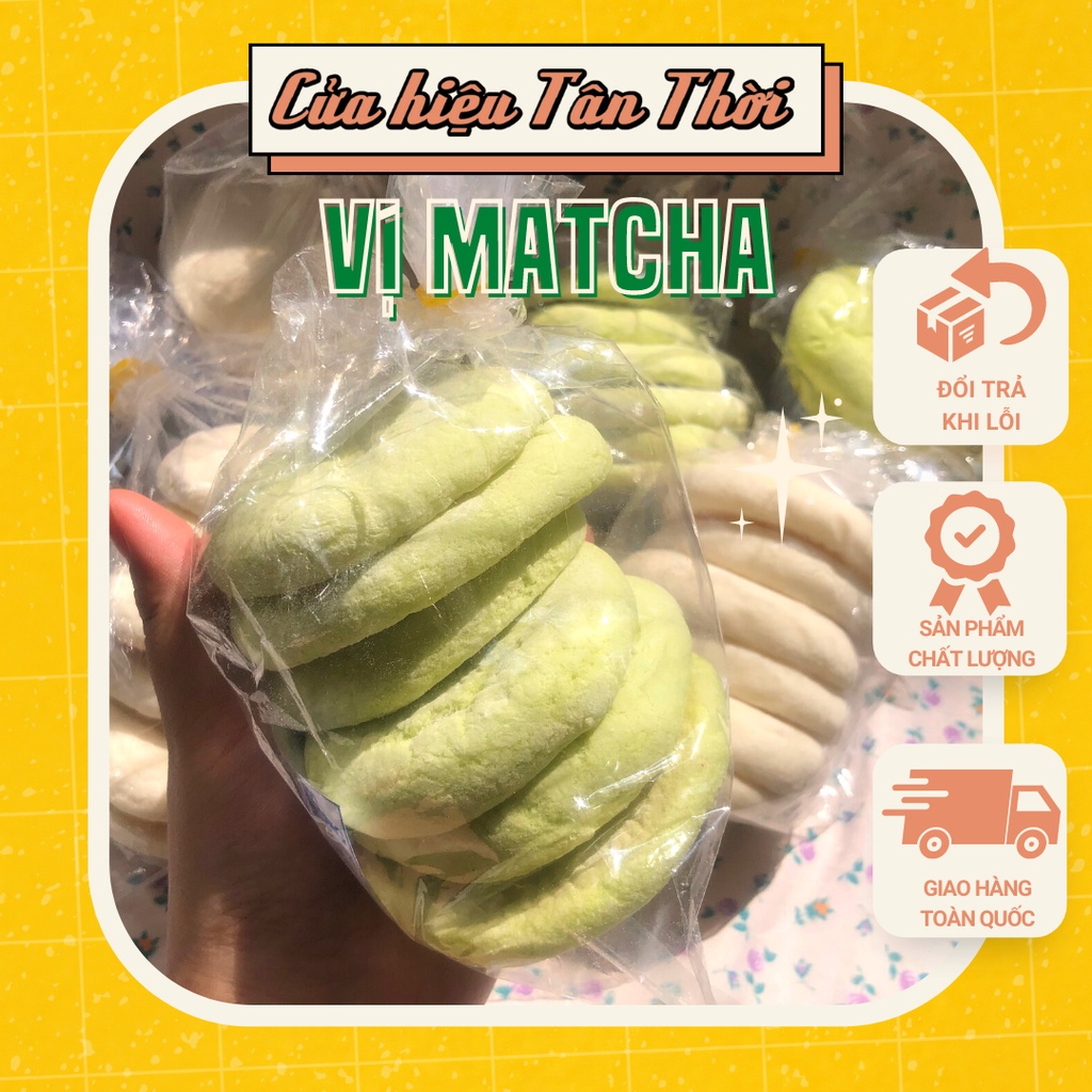 Combo 2 loại bánh bao sữa + trà xanh ăn vặt ngon cực hot