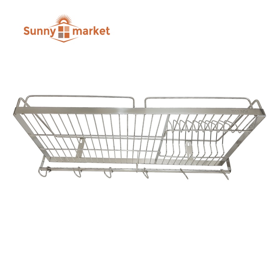 Kệ chén dĩa treo 1 tầng inox la 201 cao cấp kích thước 28x80 cm