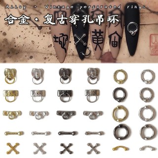charm kim loại, charm X trang trí móng