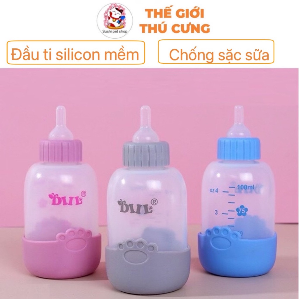 Bình bú, bình sữa bình ti cho chó mèo con cao cấp