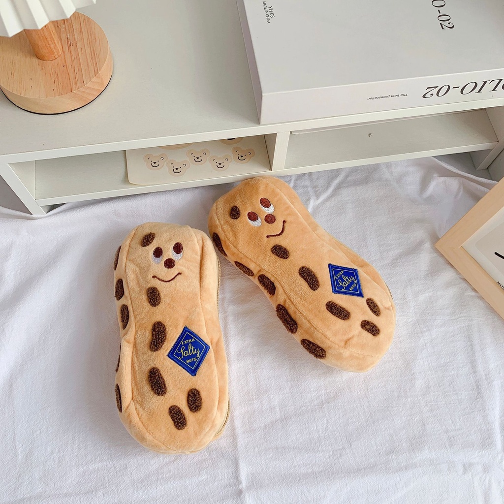 Hộp đựng bút, túi đựng bút đậu phông Extral Lalty Nuts dễ thương KT 20*9*8