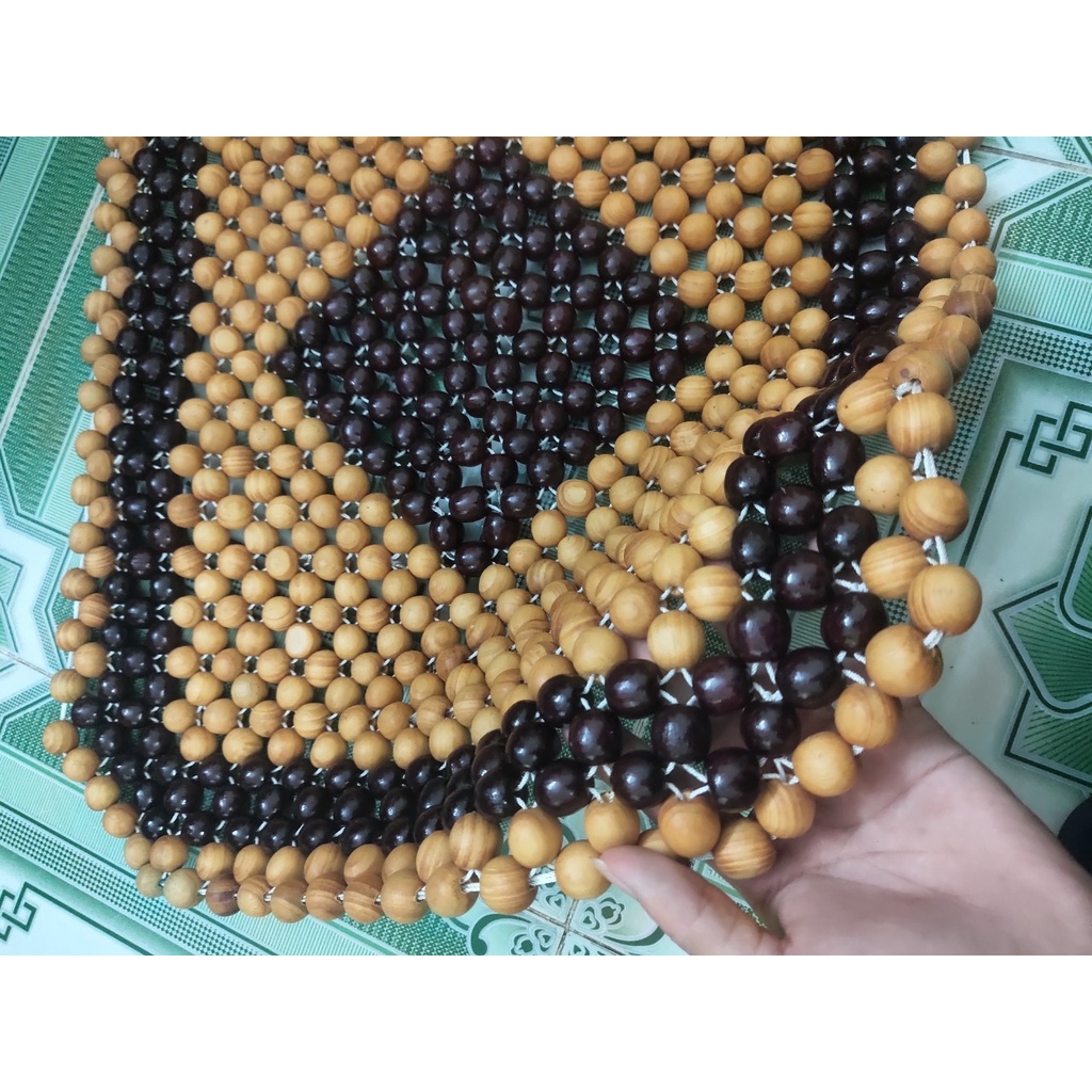 Lót Ghế Ô Tô Hạt Gỗ Đan Hoa Cao Cấp Áo Bọc Ghế Oto Hạt Gỗ Lót Ghế Sang Trọng - Lót Ghế Ô Tô, Văn Phòng