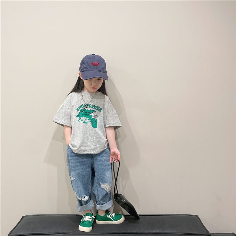 Quần Jean Rách Dáng Rộng Phong Cách Hàn Quốc Thời Trang Mùa Thu Cho Bé Trai 1015