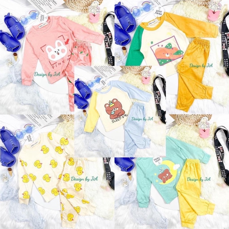 Bộ Bé Minkymom Vịt Vàng Thỏ Hồng Siêu Xinh