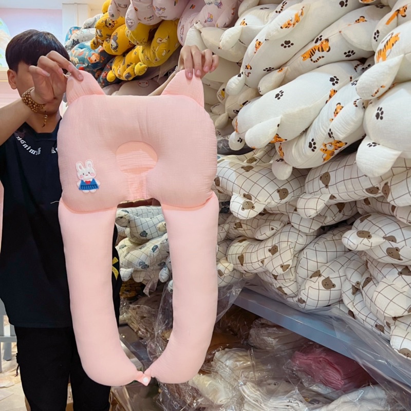 🎁 Gối U tai gấu chống lõm đầu