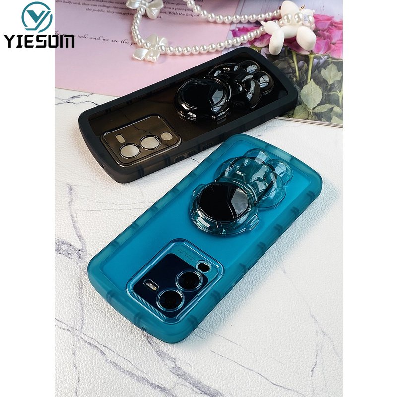 Ốp Điện Thoại Silicon Trong Suốt Có Giá Đỡ Hình Phi Hành Gia Cho Xiaomi 12 12T Pro Mi 11 12 Lite 11T Pro 5G