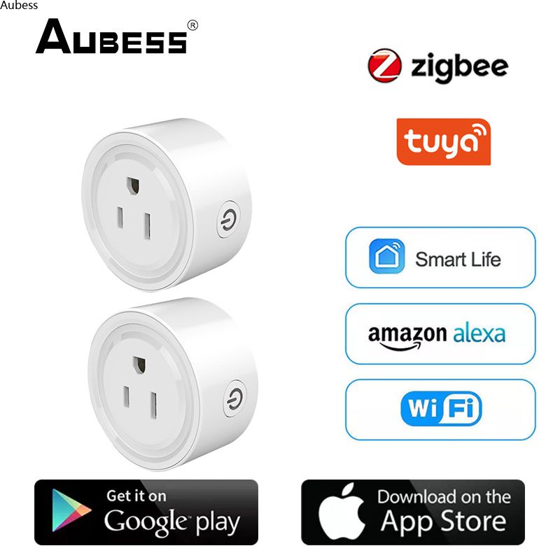 Aubess Aubess Tuya Zigbee Ổ Cắm Thông Minh Là Kết Nối Trực Tiếp Với ALexa Tuya Và Các ZigBee Cửa Ngõ Thông Minh WiFi Điều Khiển