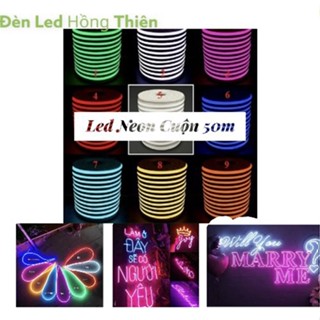 Led Neon 12V Cuộn 50m Trang Trí Dùng Uốn Hình, Chữ Siêu Sáng