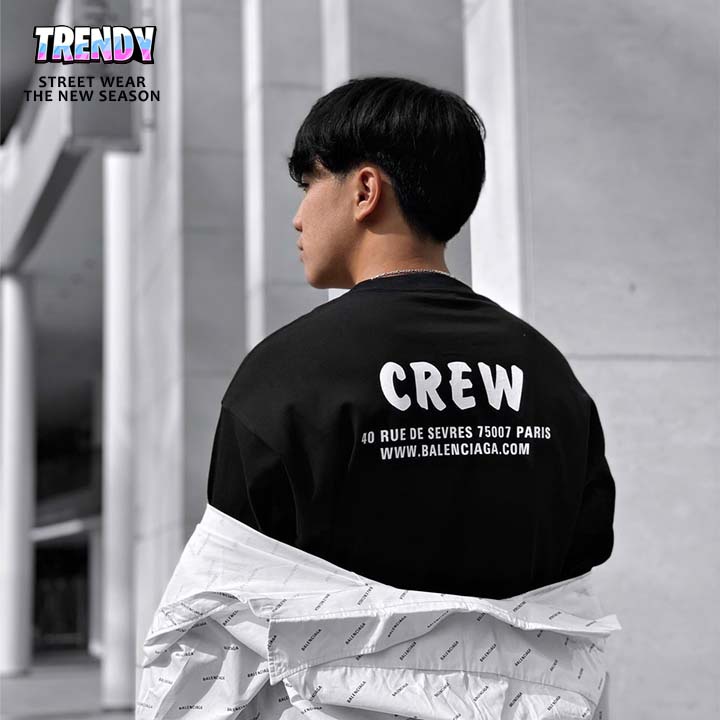 Áo thun form rộng ✔️ Crew Essential ✔️ Chất cotton co giãn TRENDY