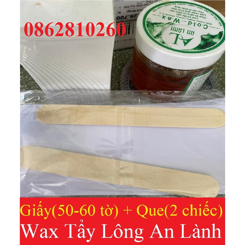 Set giấy và 2 que wax lông An Lành (50-60 tờ)