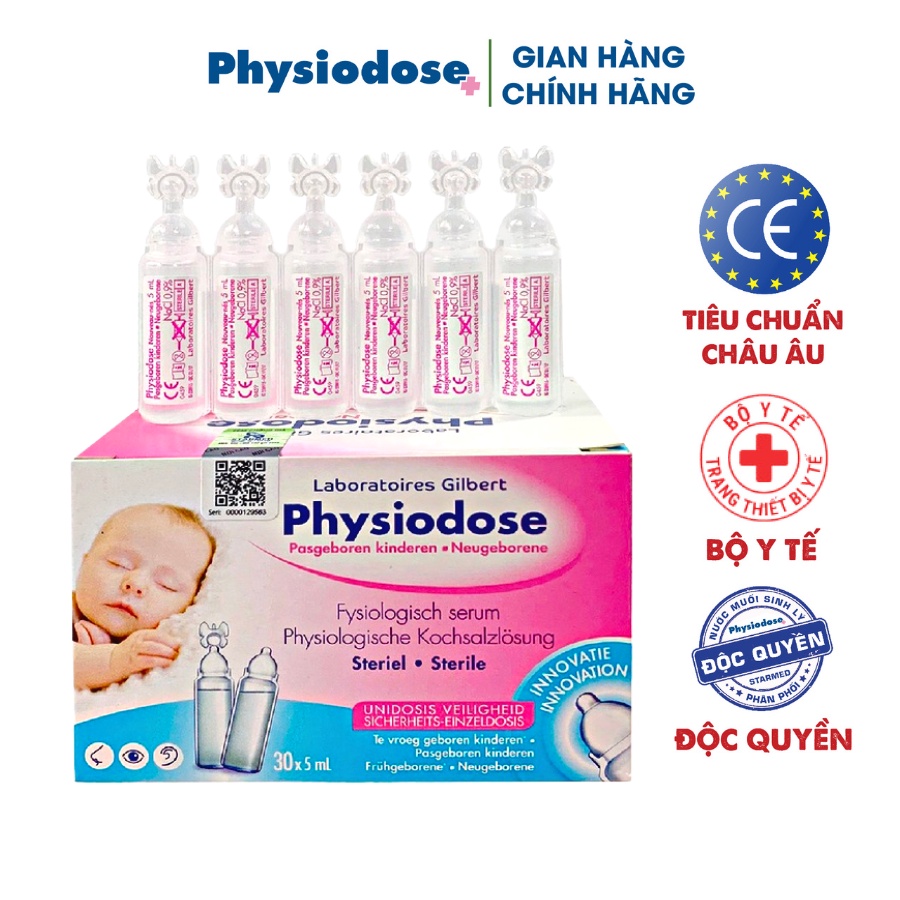 Nước Muối Sinh Lý Physiodose (Hộp 30 ống x 5ml)