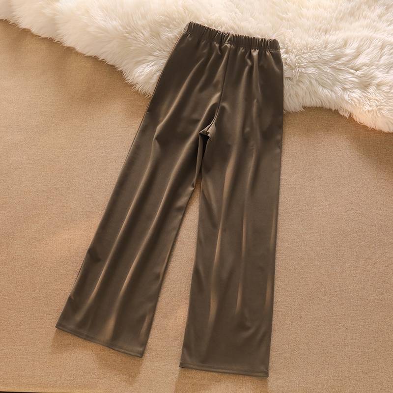 NUZIRO Bộ đồ  gồm áo cardigan dệt kim ngắn phối tua rua và quần dài dây rút phong cách Pháp thời trang cho nữ