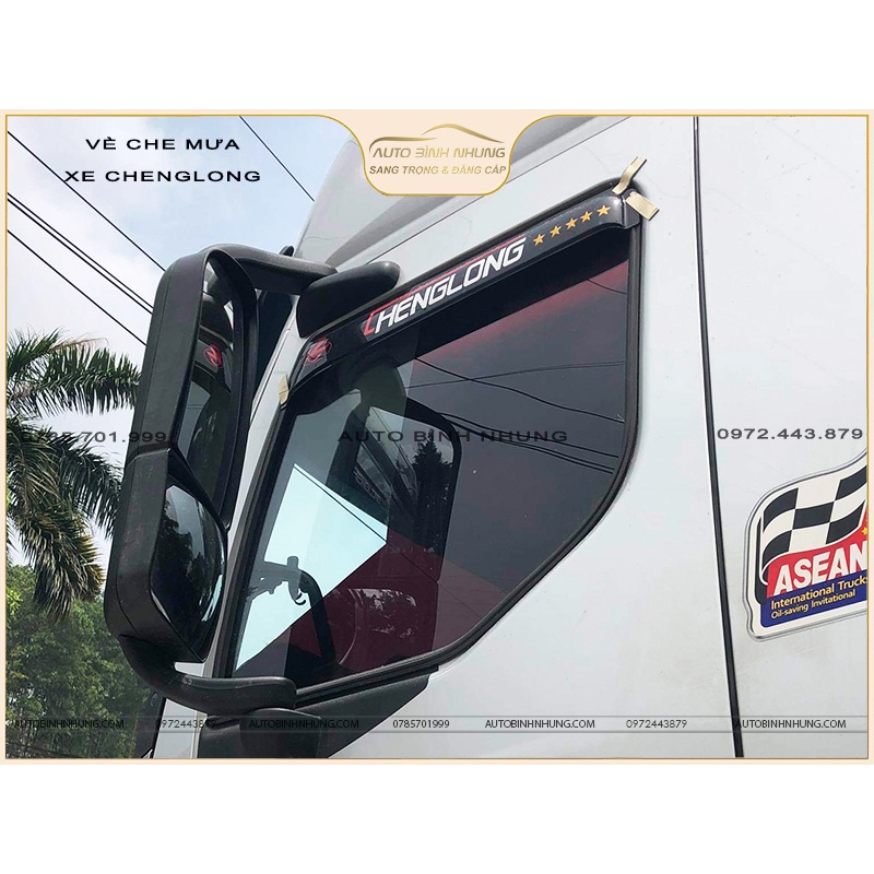 Vè mưa xe tải Chenglong 4 chân, đầu kéo, chenglong H7, chenglon h5, chenglong m3,m5, chenglong balong 7
