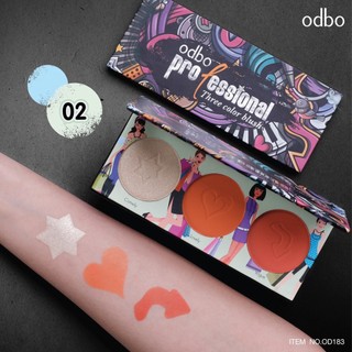 (Auth Thái) Phấn Má Hồng Odbo 3 Ô pro - Thái Lan