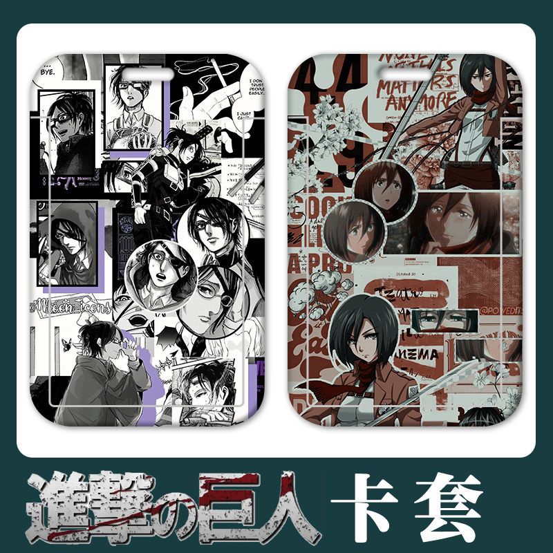 Ví Đựng Thẻ Tín Dụng / Thẻ ID Họa Tiết Hoạt Hình Titan Eren Jaeger Tùy Chỉnh Cho Học Sinh Giá Đỡ