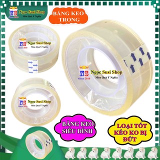 Cuộn băng keo trong nhỏ 0.4cm 10g siêu dính - cuộn băng dính trong