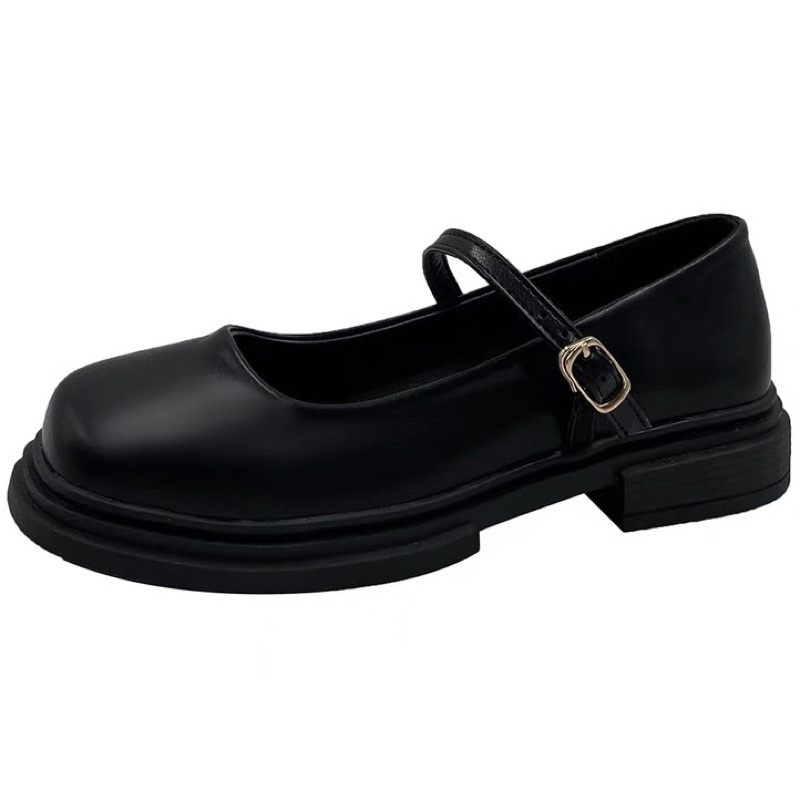 Giày búp bê có quai mảnh đế cao 3cm Mary Jane dễ thương thanh lịch cổ điển Yannie Lolita