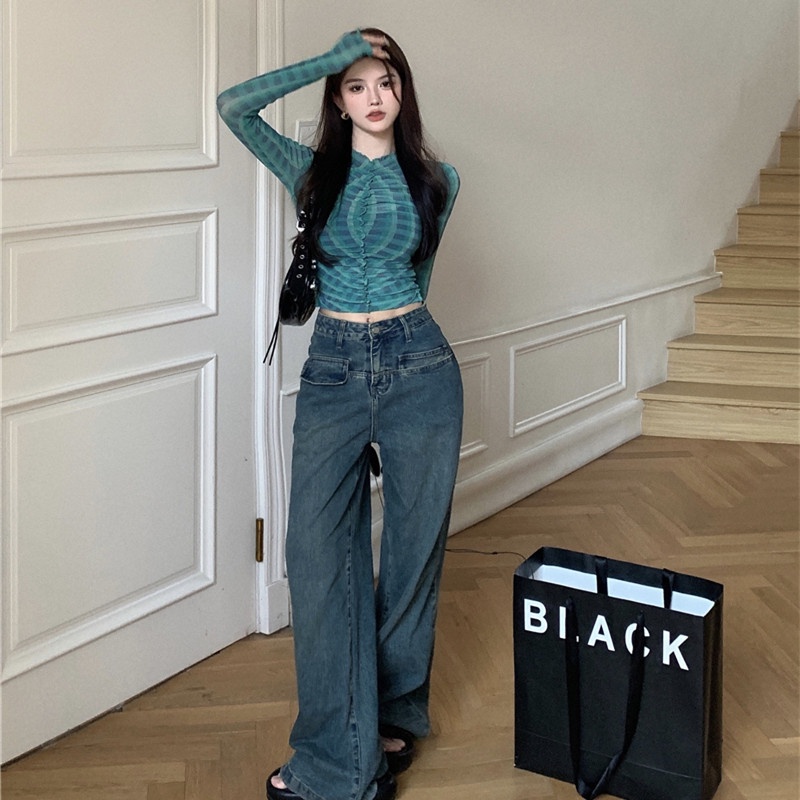 Áo Thun Tay Dài Dáng Ôm Quyến Rũ Trẻ Trung Cho Bạn Gái