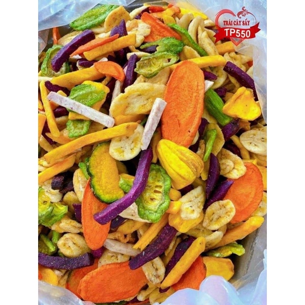Trái Cây Sấy Thập Cẩm Loại 1 500g không đường, giòn tan