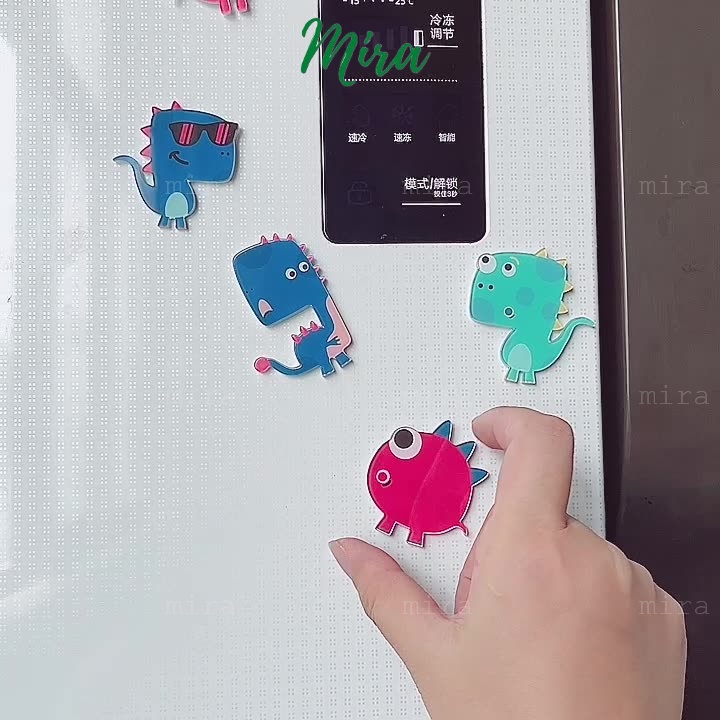 Ghim Cài + Nam Châm Mẫu Khủng Long, Huy Hiệu Acrylic  Pin Cài Cài Áo, Balo, Trang Trí Tủ Lạnh MIRA-MDKL01