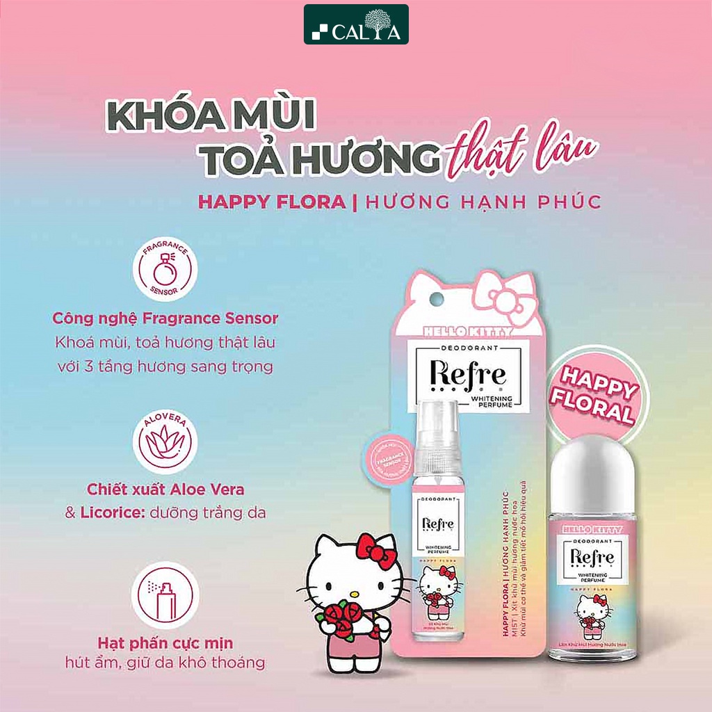 Lăn Khử Mùi Refre Dưỡng Trắng, Khô Thoáng Hương Nước Hoa Và Hương Tự Nhiên - Refre Whitening 30ml/ Refre Natural 30ml