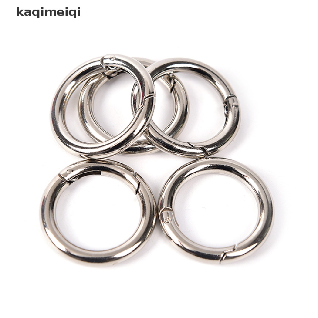 Set 5 Móc Khóa Tròn Bằng Kim Loại 25mm