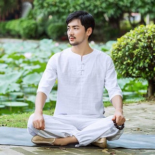 Quần Áo Ngồi Thiền, Yoga, Đi lễ chùa cao cấp ZAMBALA - Tâm Viên Nam - Chìa Khóa Song Khuy