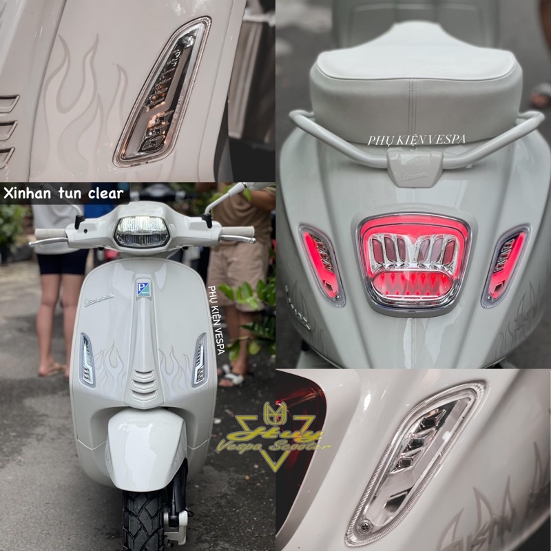 ĐÈN XINHAN VÀ ĐÈN HẬU TUN CLEAR CHO XE VESPA SPRINT VÀ PRIMA