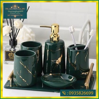 (Có sẵn )Bộ đồ dùng nhà tắm gốm sứ cao cấp