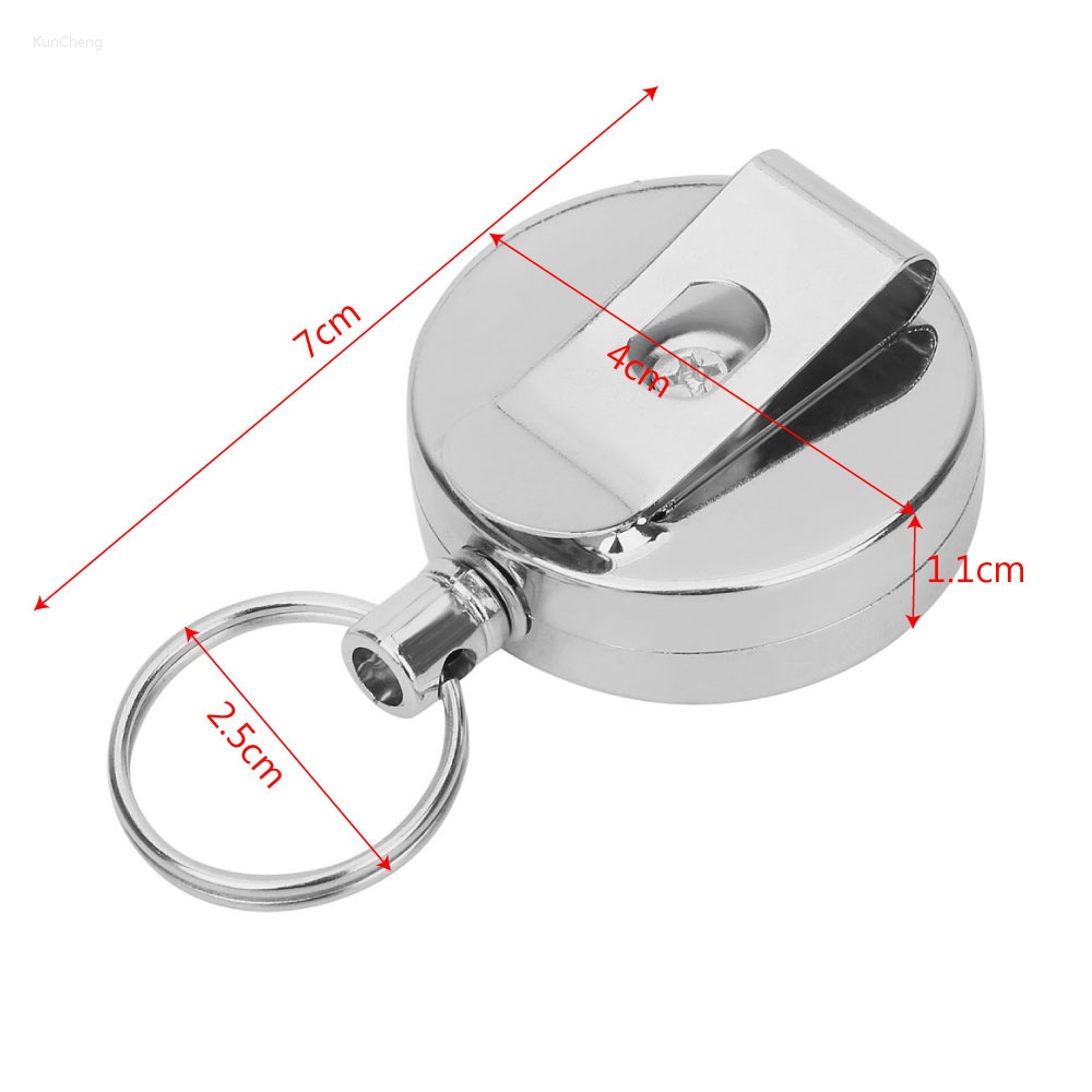 Móc Khóa Có Chuông Báo Động Co Giãn Chống Thất Lạc Bằng Thép