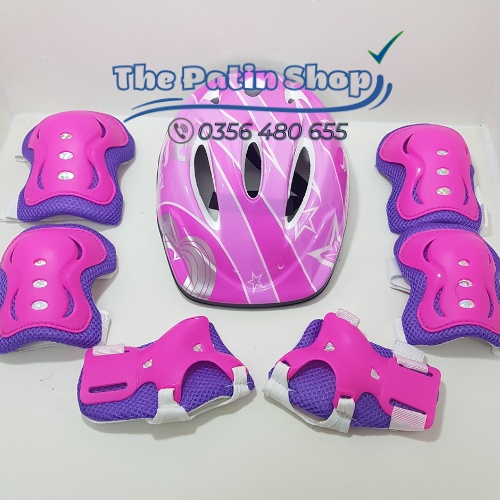 Bộ đồ bảo hộ chân tay mũ cho bé trượt patin, scooter hàng đẹp giá rẻ, bộ phụ kiện bảo hộ patin đủ màu