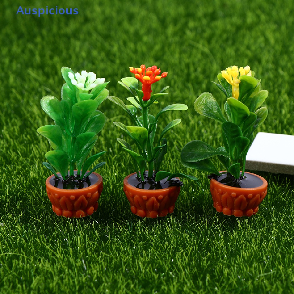 Chậu Cây Xanh Giả Tỉ Lệ 1: 12 Dùng Trang Trí Nhà Búp Bê
