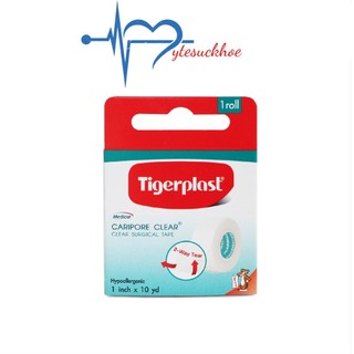 Băng keo nhựa TIGERPLAST CLEAR TAPE cố định bông gạc - xuất xứ Thái Lan